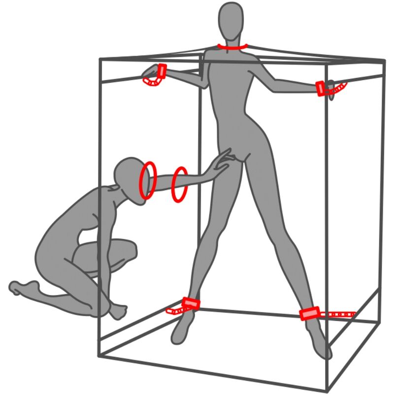 SECRET DOME - KINK CLUB CABIN SCANDALE NERO E ROSSO - immagine 5