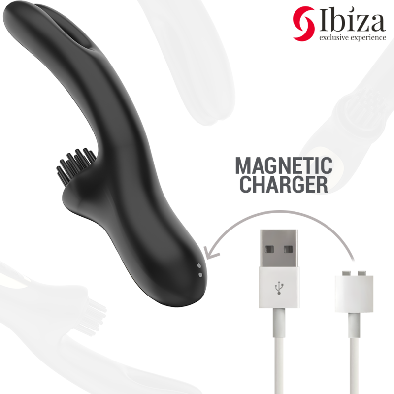IBIZA - VIBRATORE CLITORIALE MULTICELLULARE E DOPPIA ONDA CON SPAZZOLA RABITT HI-TECH - immagine 5