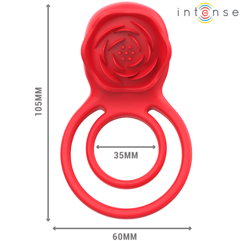 INTENSE - GAIL STIMOLATORE ROSE 10 VIBRAZIONI ROSSO TELECOMANDO - immagine 4