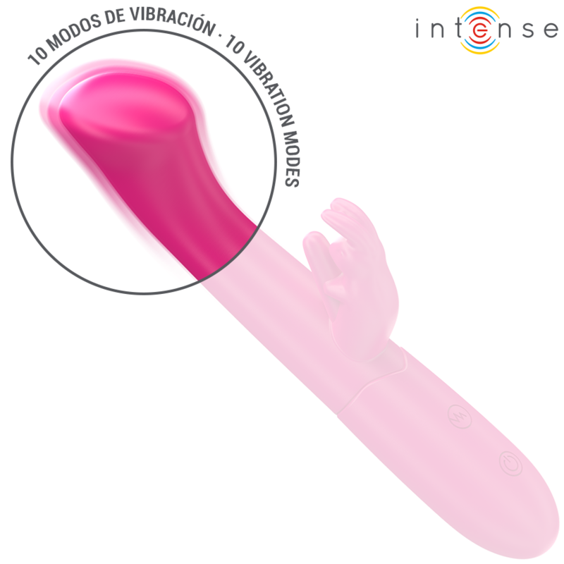 INTENSE - JULIETA VIBRATORE CONIGLIO 18,6 CM 10 VIBRAZIONI ROSA - immagine 3