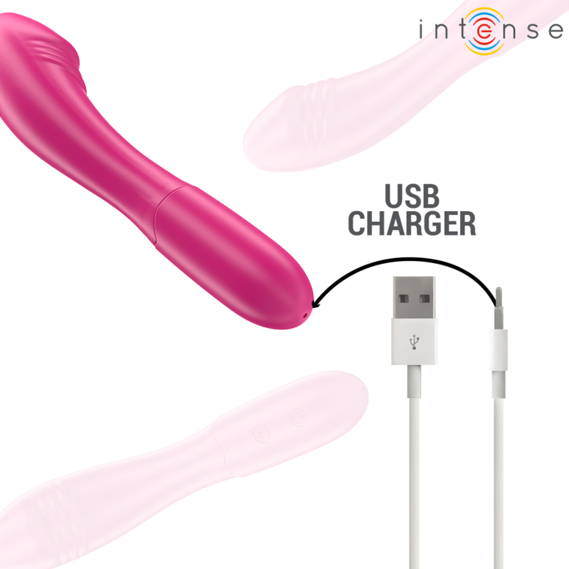INTENSE - BELINDA VIBRATORE 19 CM FLESSIBILE 10 VIBRAZIONI ROSA - immagine 5