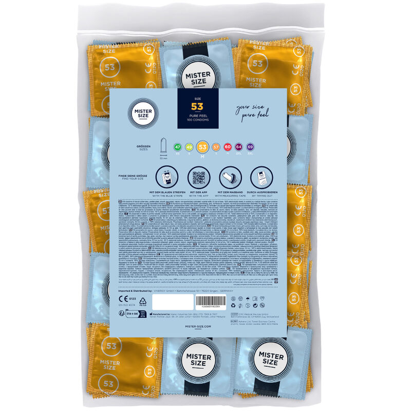 MISTER SIZE - PRESERVATIVO TAGLIA M 53 MM (100 UNITÀ) - immagine 2