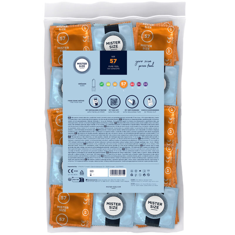 MISTER SIZE - PRESERVATIVO TAGLIA L 57 MM (100 UNITÀ) - immagine 2