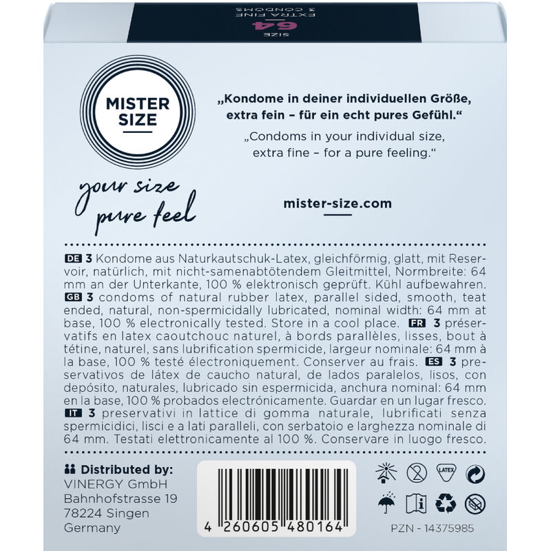 MISTER SIZE - PRESERVATIVI TAGLIA XXL 64 MM (3 UNITÀ) - immagine 3
