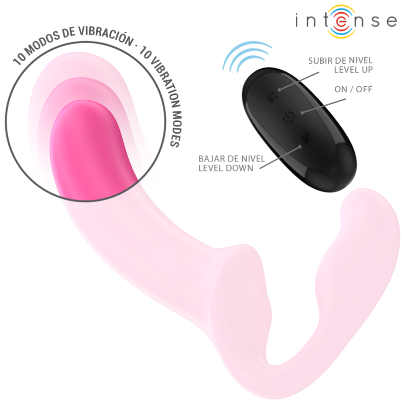 INTENSE - AMY DOPPIO VIBRATORE 20 CM ROSA TELECOMANDO - immagine 4