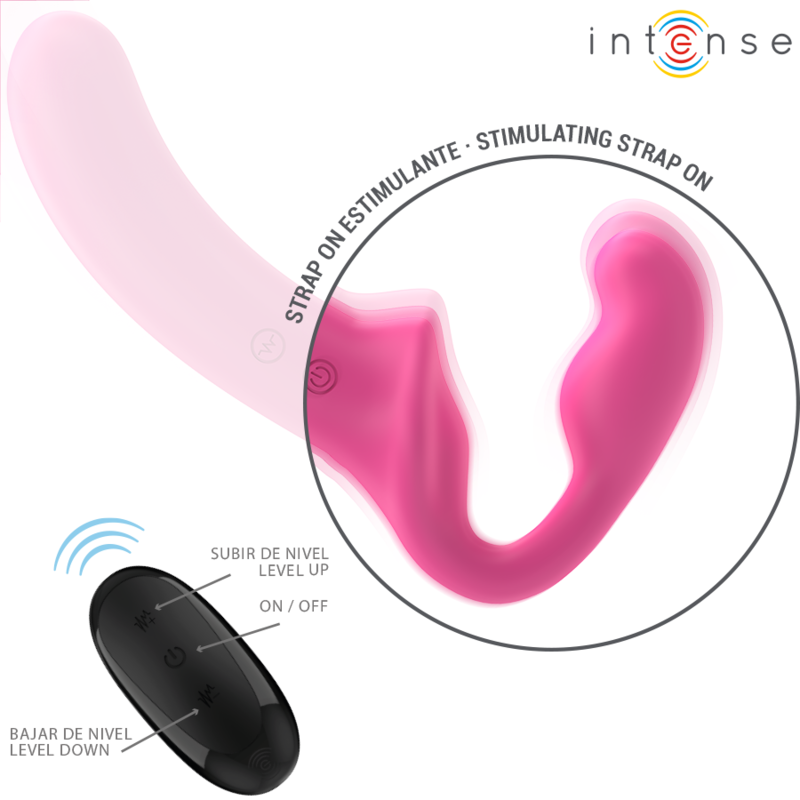 INTENSE - AMY DOPPIO VIBRATORE 20 CM ROSA TELECOMANDO - immagine 3