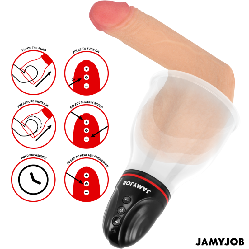 JAMYJOB - POMPA AUTOMATICA PER TESTICOLI XPAND LITE 3 LIVELLI DI ASPIRAZIONE GRIGIA - immagine 3