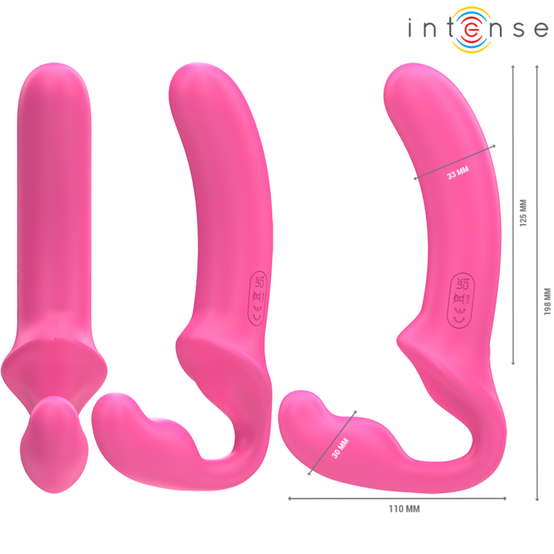 INTENSE - AMY DOPPIO VIBRATORE 20 CM ROSA TELECOMANDO - immagine 2