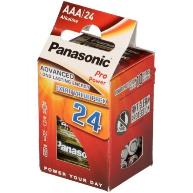 PANASONIC - BATTERIA ALCALINE AAA PRO POWER LR03 CONFEZIONE*24