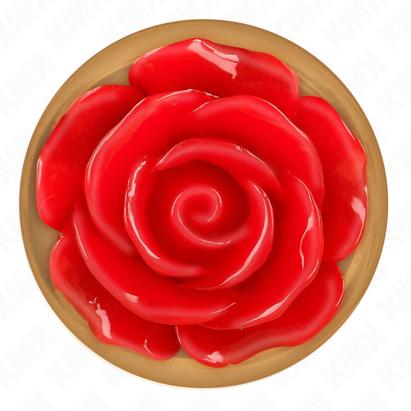 KINK - PLUG ANALE IN ORO ROSA CON ROSA ROSSA L - immagine 5