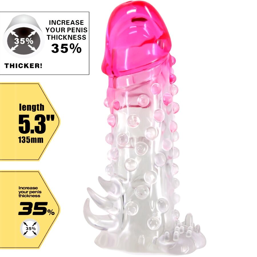 PRETTY LOVE - GUAINA DI ALLARGAMENTO REALISTICA WILFORD CON PENE RILIEVO ROSA - immagine 4