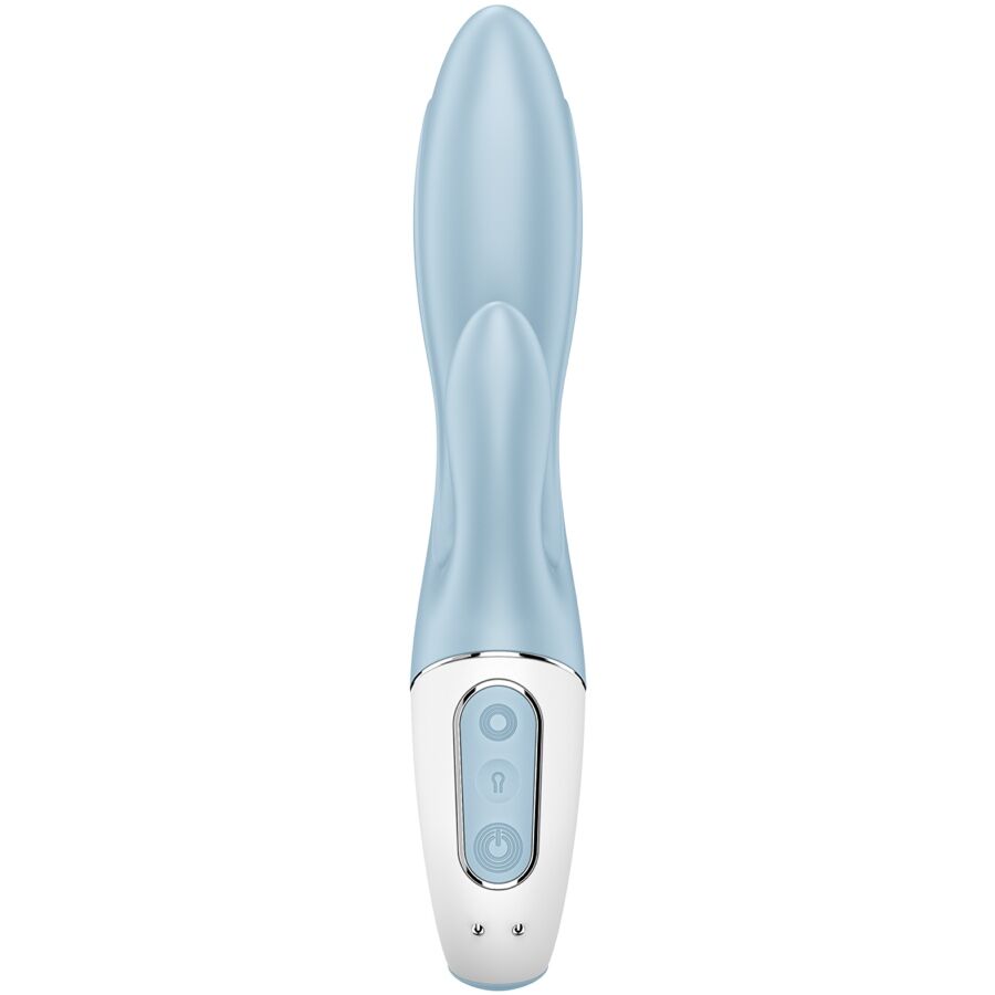 SATISFYER - AIR PUMP BUNNY 1 VIBRATORE GONFIABILE CONIGLIO BLU - immagine 2