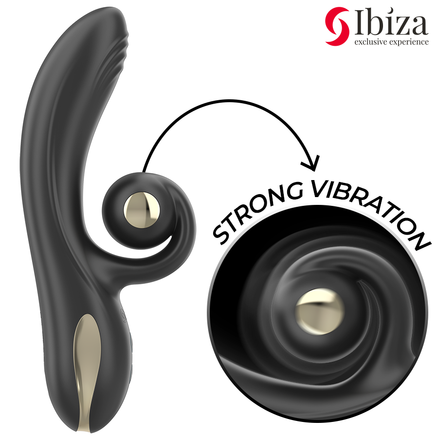 IBIZA - VIBRATORE TWISTER CON STIMOLATORE CURVA E VIBRO-ROTAZIONE - immagine 4