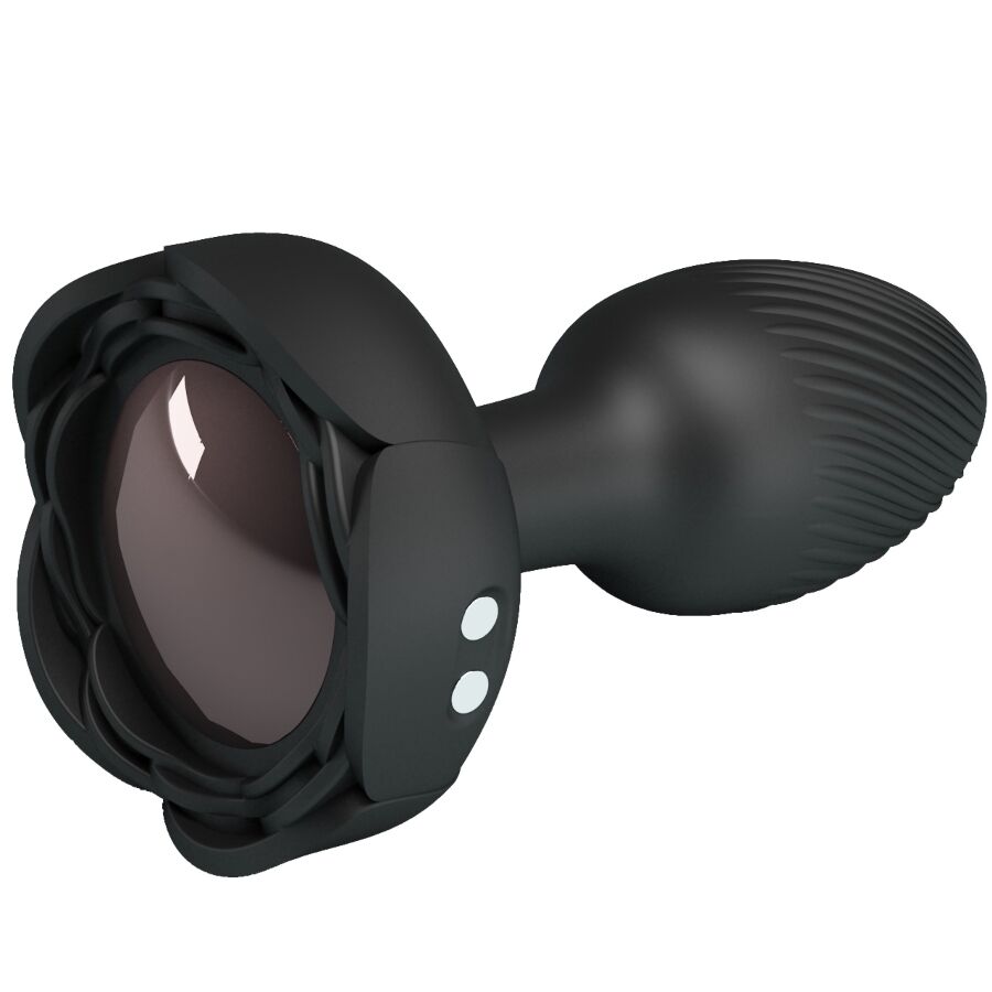 PRETTY LOVE - PLUG ANALE OLMAN CON LUCE LED NERO 8,8 CM - immagine 2