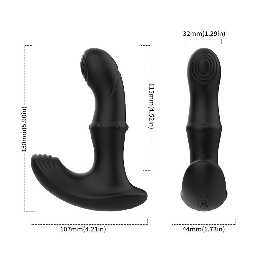 ARMONY - VIBRATORE ANALE PROSTATICO TELECOMANDO NERO - immagine 5