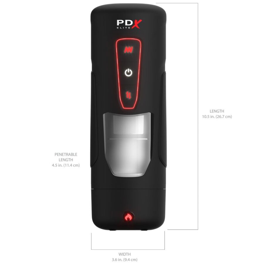 PDX ELITE - MASTURBATORE AUTOMATICO MILK ME HOTTER CON VIBRAZIONE A SPINTA E EFFETTO CALORE - immagine 4