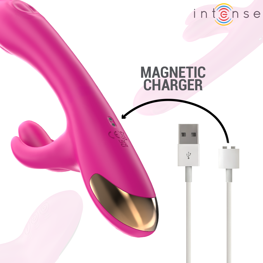 INTENSE - VIBRATORE MULTIFUNZIONE CONIGLIO BRITNEY 23 CM ROSA - immagine 4
