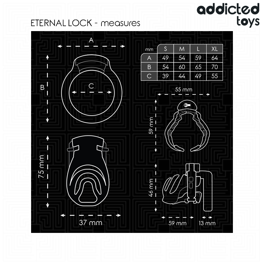 ADDICTED TOYS LOCKED - GABBIA PER PENE CON BLOCCAGGIO ETERNO 9 CM - immagine 5