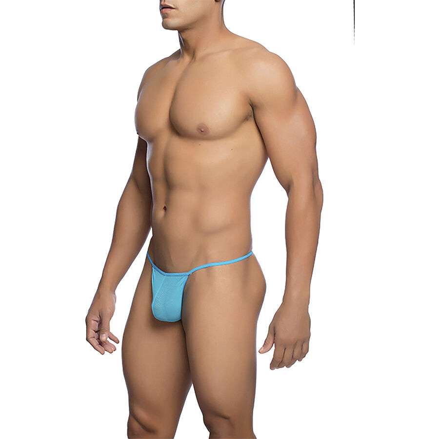 MOB - TANGA TRANSPARENTE CON FORMA DE T AQUA TALLA S/M - immagine 2
