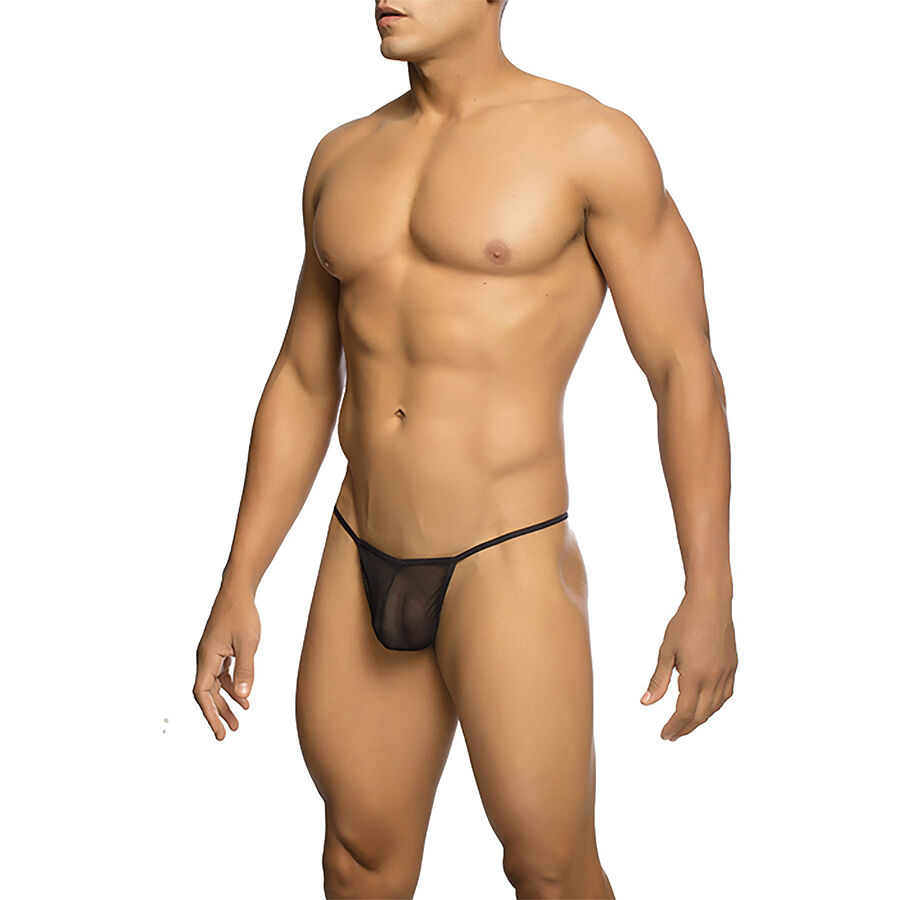 MOB - TANGA TRANSPARENTE CON FORMA DE T NEGRO TALLA S/M - immagine 2