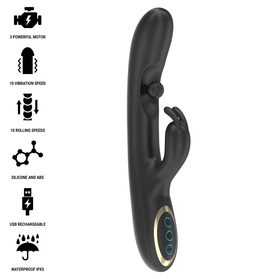 IBIZA - POTENTE VIBRATORE RABBIT CON PERLA ROTANTE MASSAGGIANTE - immagine 2