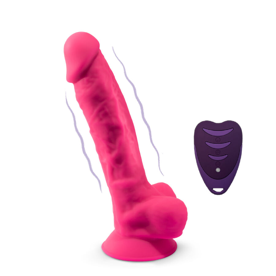 SILEXD - MODELLO PENE REALISTICO 18 VIBRAZIONE ROSA + TELECOMANDO LRS - immagine 4