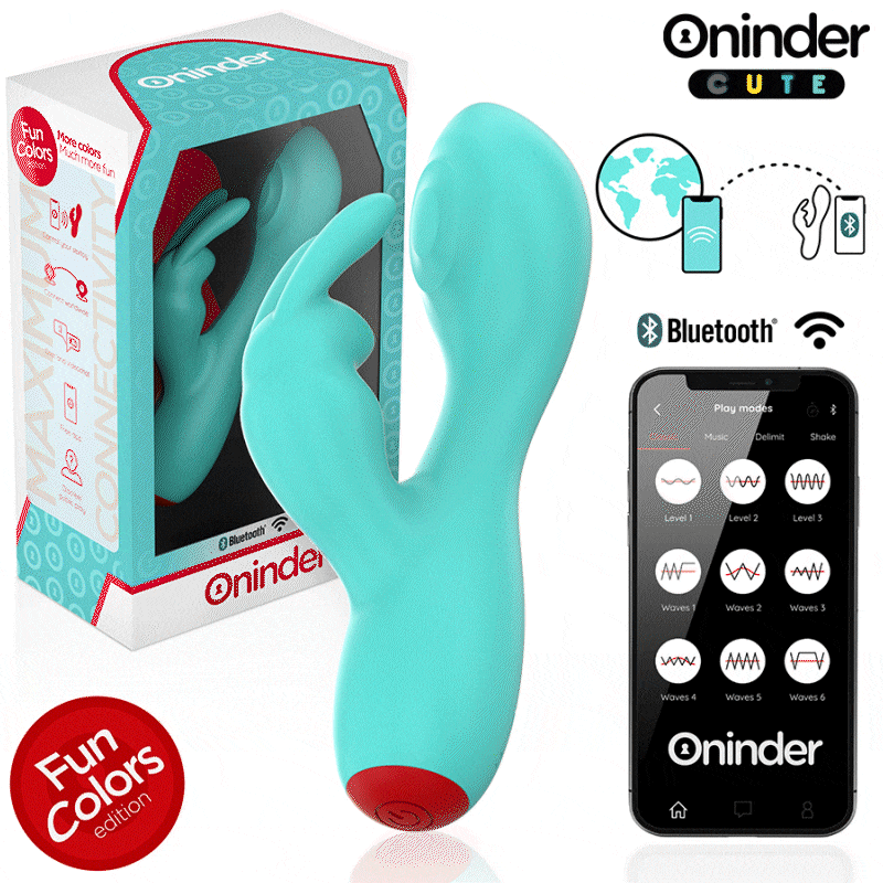 ONINDER CUTE - VIBRATORE CLITORIDEO PUNTO G LOVE BUNNY - APP GRATUITA IN TUTTO IL MONDO - immagine 2