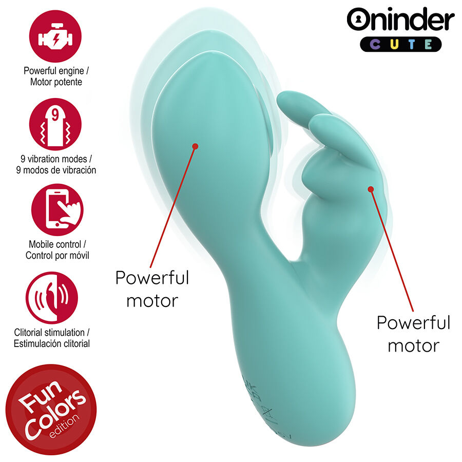 ONINDER CUTE - VIBRATORE CLITORIDEO PUNTO G LOVE BUNNY - APP GRATUITA IN TUTTO IL MONDO - immagine 5