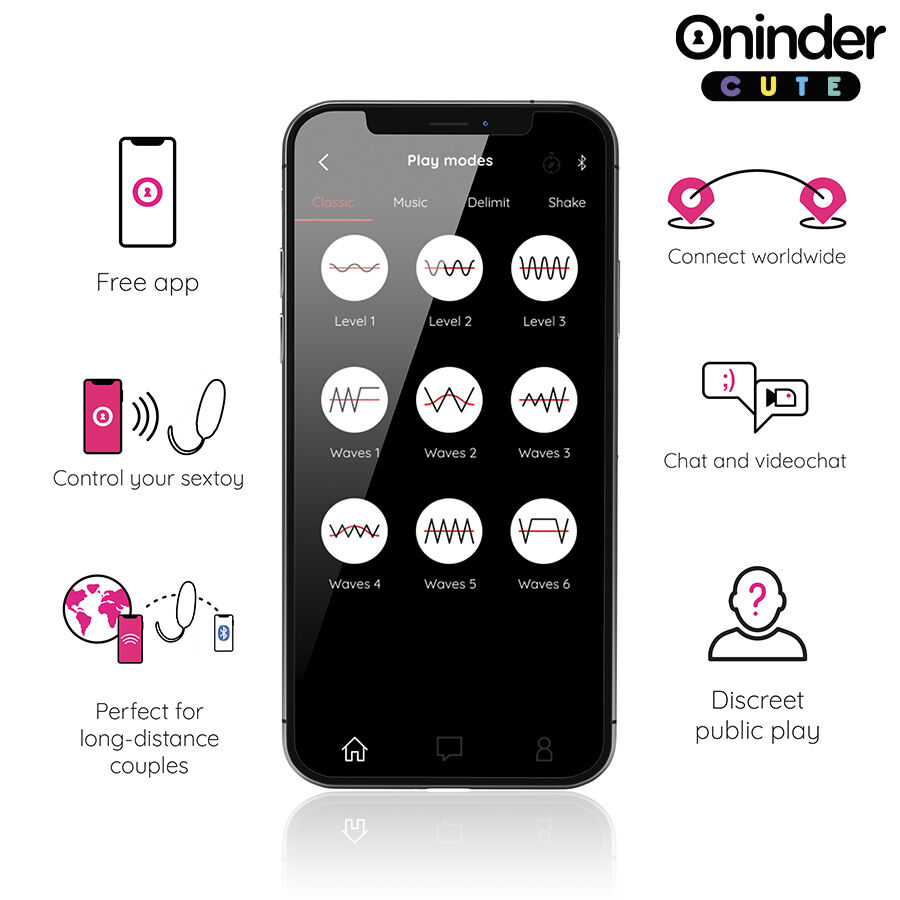 ONINDER CUTE - UOVO IN SILICONE CON VIBRO-ONDA E PIACERE - APP GRATUITA IN TUTTO IL MONDO - immagine 5