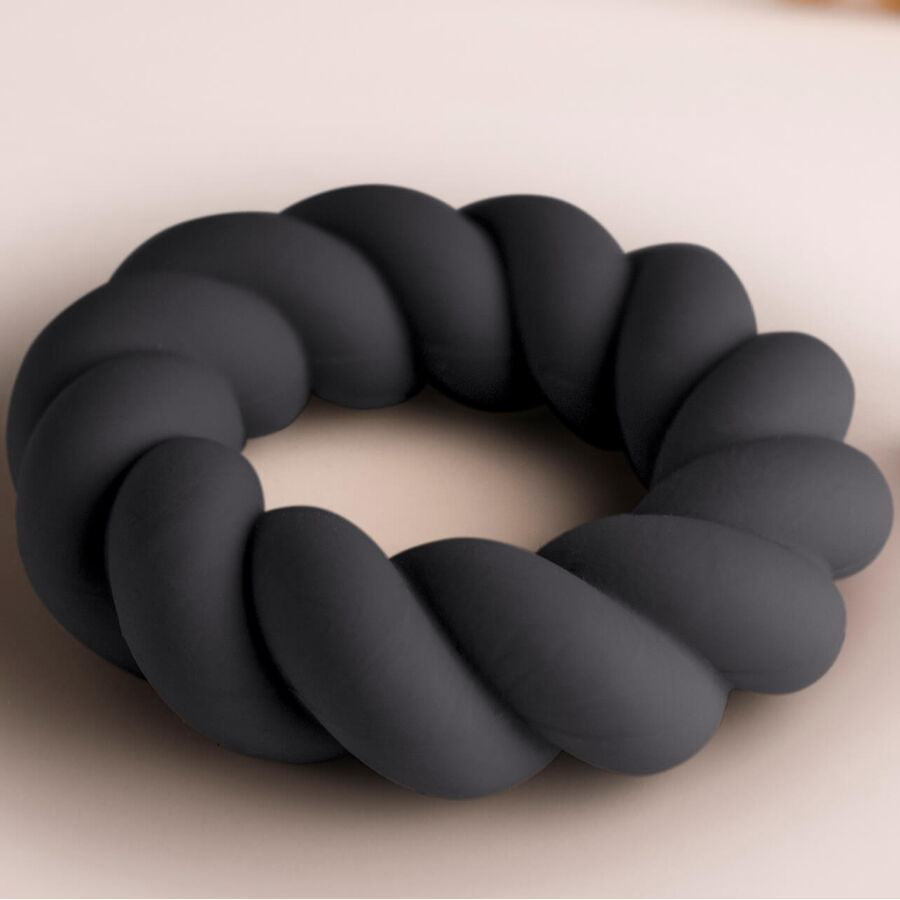 ROCKS-OFF - ANELLO MASTURBATORE TWIST IN SILICONE NERO - immagine 3