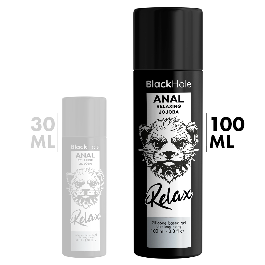 BLACK HOLE - RILASSANTE ANALE JOJOBA RELAX BASE SILICONE 100 ML - immagine 2