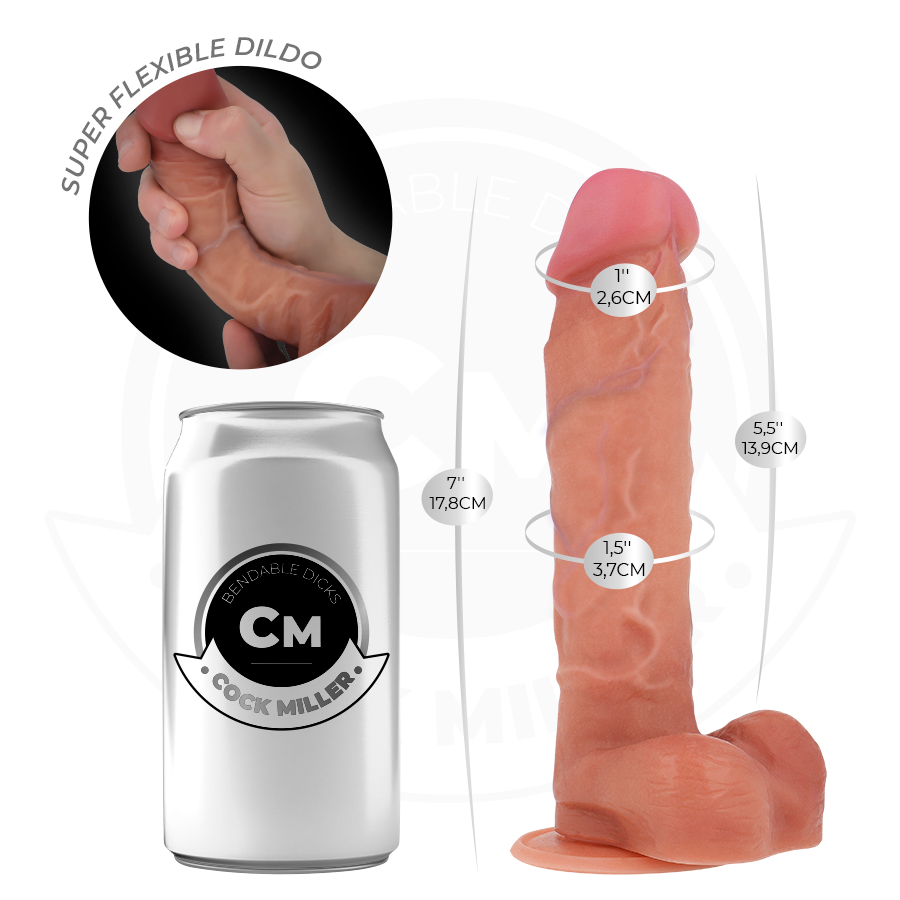 COCK MILLER - DILDO ARTICOLABILE IPERREALISTICO 17,8 CM - immagine 5