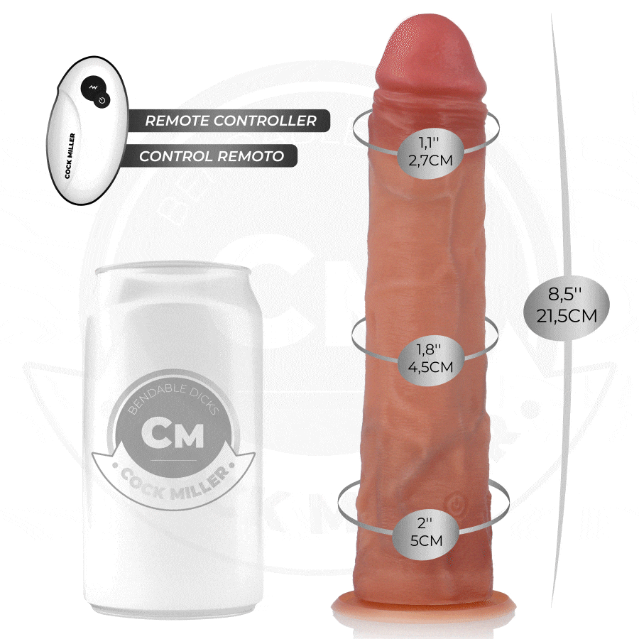 COCK MILLER - DILDO IPERREALISTICO CON VENTOSA E SPINTA CON TELECOMANDO 21,5 CM - immagine 2