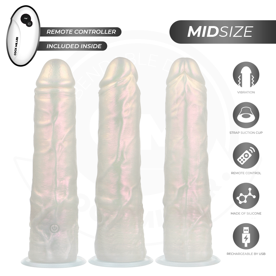COCK MILLER - DILDO CON VENTOSA, LUCI E VIBRAZIONE CON TELECOMANDO BIANCO 20,5 CM - immagine 4
