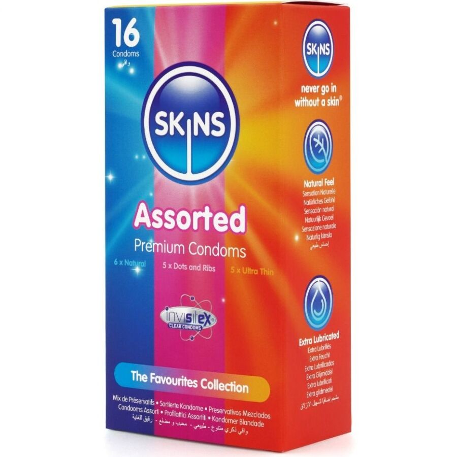 SKINS - CONFEZIONE ASSORTITA DI PREMIUM CONSERVANTI 16 PEZZI - immagine 2