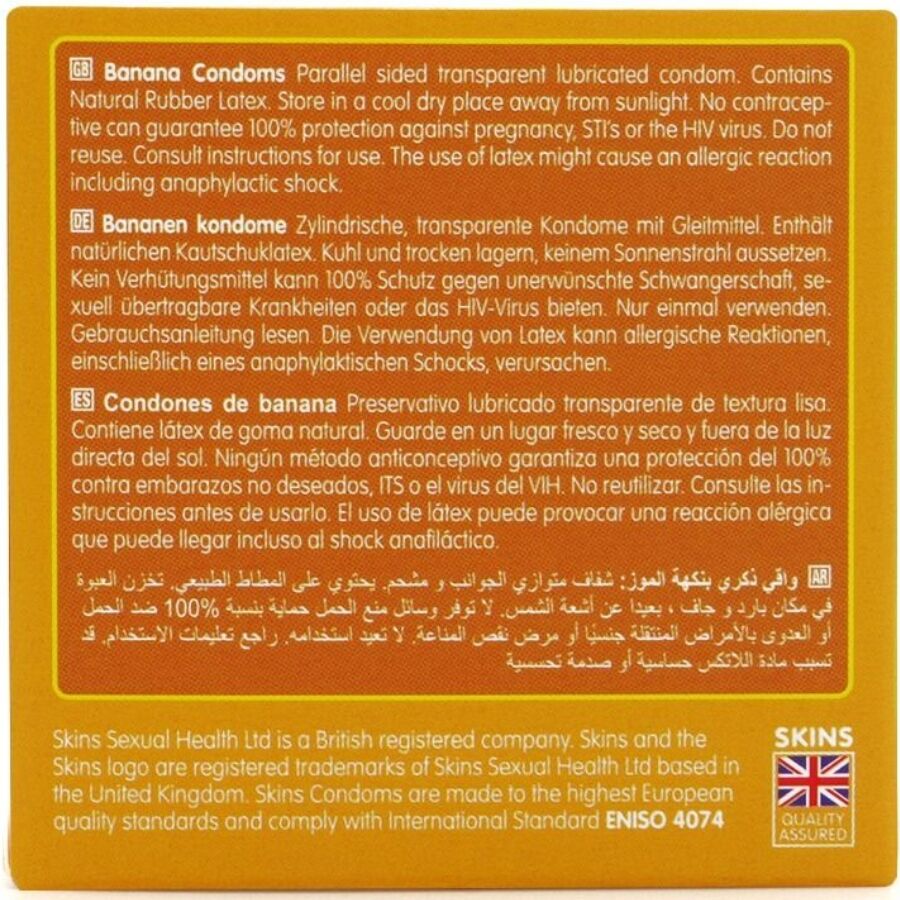 SKINS - PRESERVATIVI BANANA PREMIUM CONFEZIONE DA 4 - immagine 4