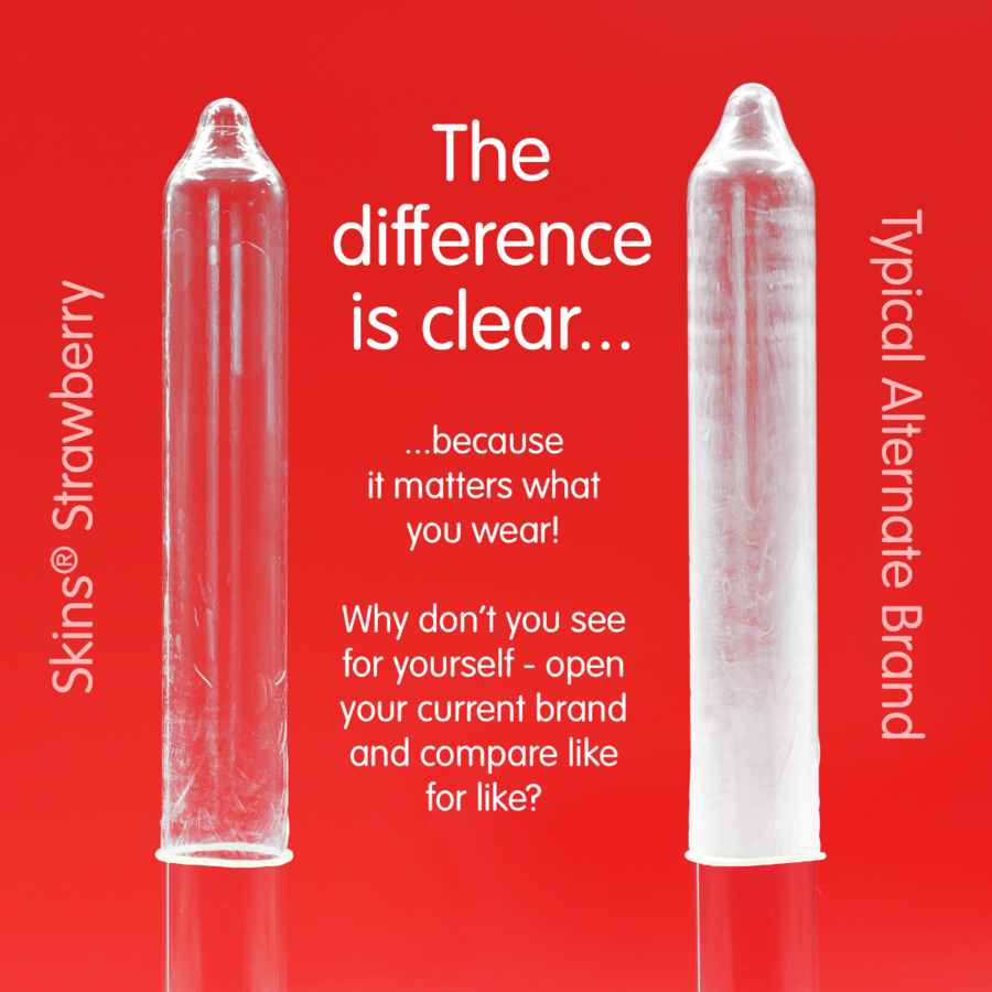SKINS - PRESERVATIVI PREMIUM ALLA FRAGOLA CONFEZIONE DA 8 - immagine 3