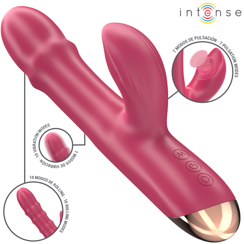 INTENSE - CHLOE VIBRATORE MULTIFUNZIONE 3 IN 1 ROSSO - immagine 2