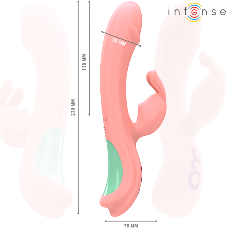 INTENSE - RACHEL RABBIT VIBRATOR 5 VIBRAZIONI ROSA - immagine 4