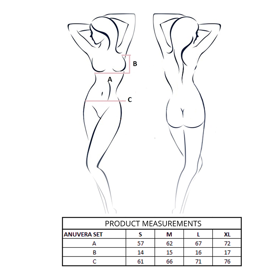 PASSION - ANUVERA REGGISENO + PERIZOMA NERO S/M - immagine 4