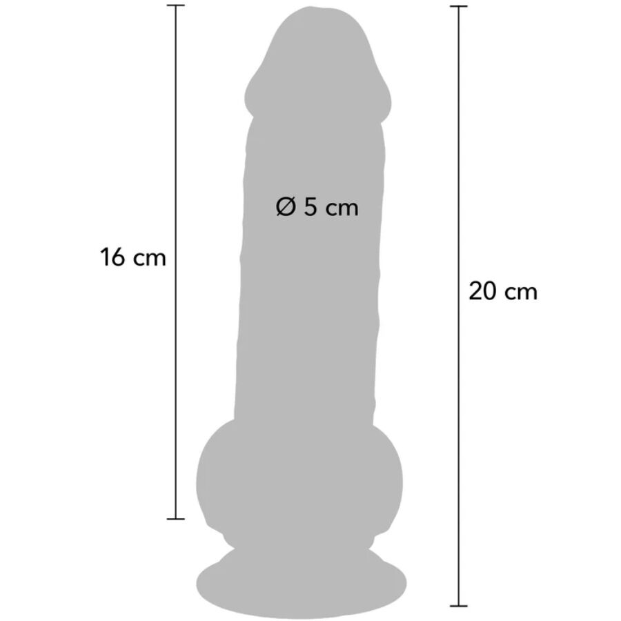 GET REAL - PENE REALISTICO DELUXE CON TESTICOLI EXTRA SPESSI 20 CM - immagine 4