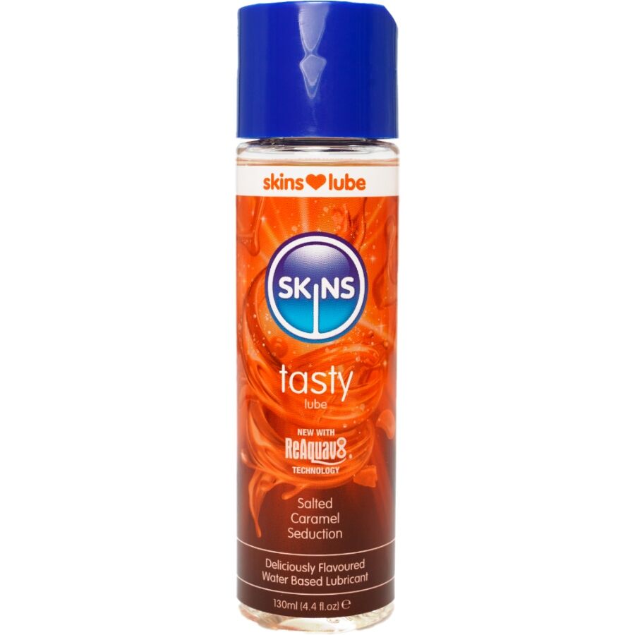 SKINS - LUBRIFICANTE GUSTOSO A BASE DACQUA CARAMELLO SALATO 130 ML