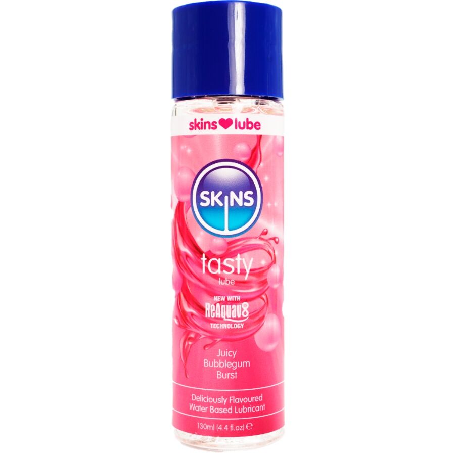 SKINS - LUBRIFICANTE GUSTOSO A BASE DACQUA BUBBLEGUM 130 ML