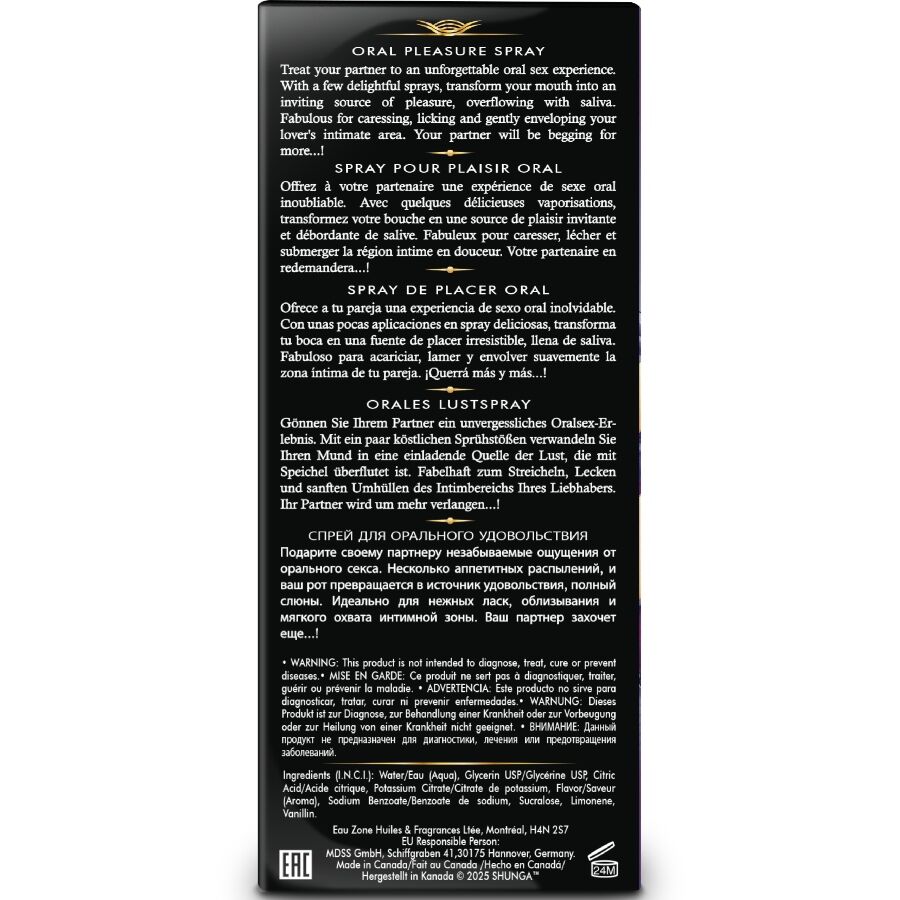 SHUNGA - WAVES PLEASURE SPRAY ORALE SEDUCENTE FRUTTI ESOTICI 20 ML - immagine 4