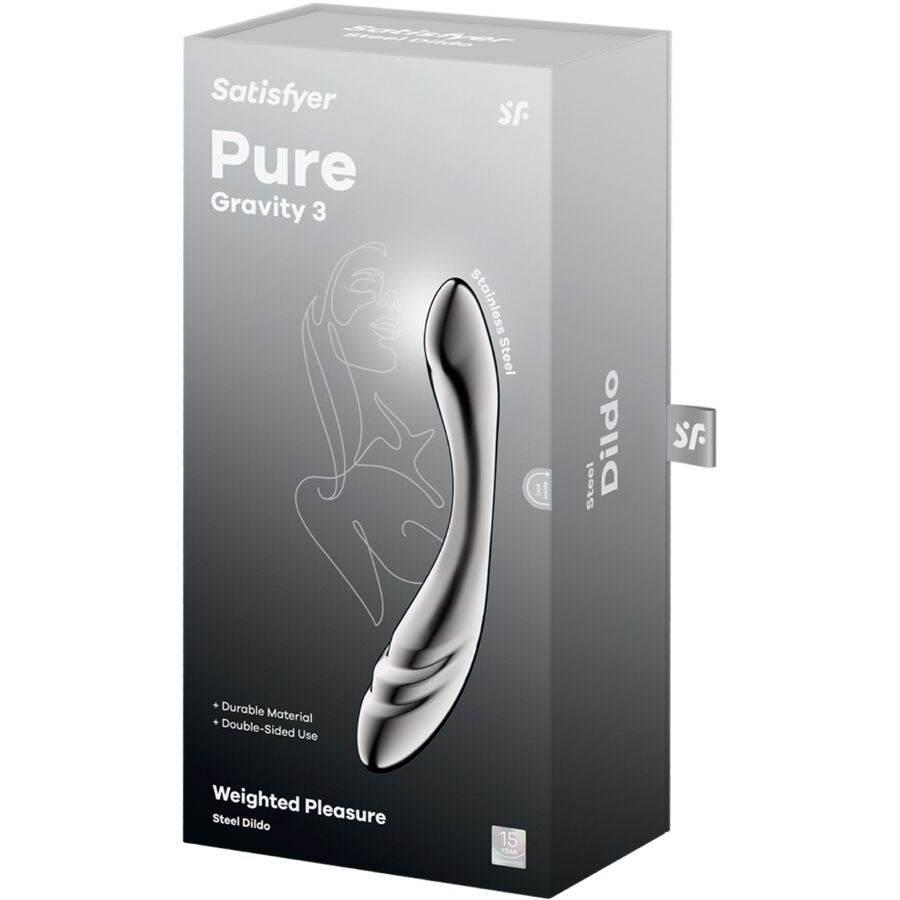 SATISFYER - DILDO A DOPPIA ESTREMITÀ IN ACCIAIO INOX PURE GRAVITY 3 - immagine 5