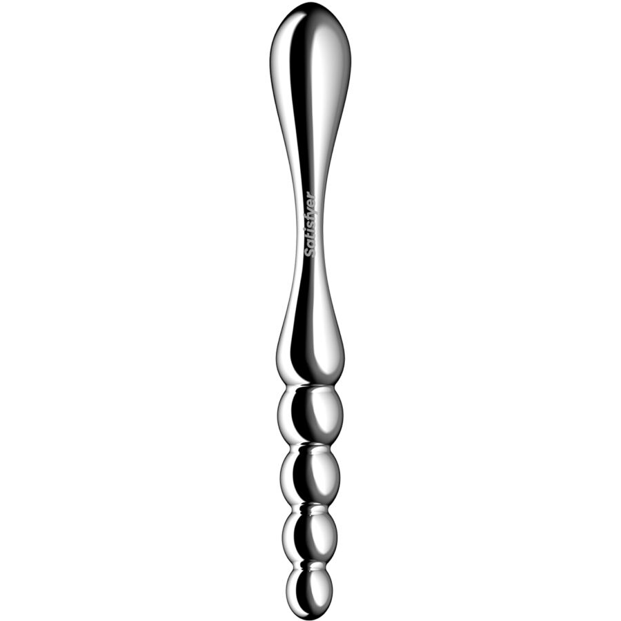 SATISFYER - DILDO A DOPPIA ESTREMITÀ IN ACCIAIO INOX STAR FORCE 1 - immagine 4