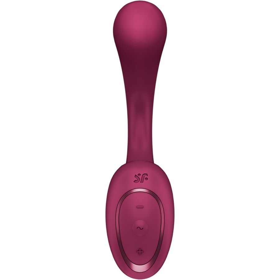 SATISFYER - G PER DEA 2 VIBRATORE CONIGLIO BOTTIGLIA BORDEAUX - immagine 2