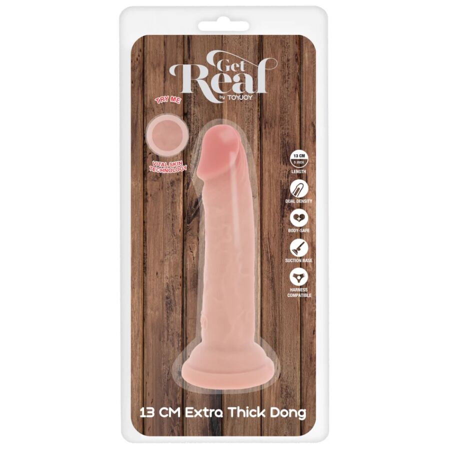 GET REAL - DONG DELUXE IN TPE A DOPPIA DENSITÀ 13 CM - immagine 5
