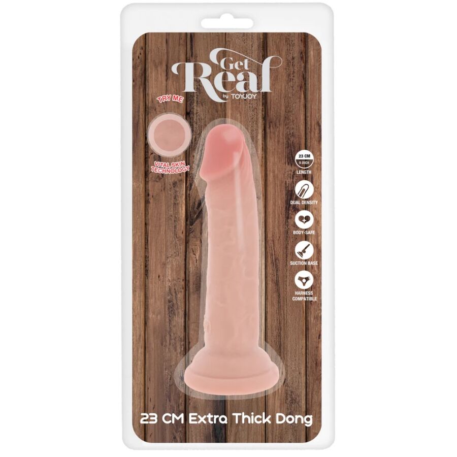 GET REAL - DONG DELUXE IN TPE A DOPPIA DENSITÀ 23 CM - immagine 5