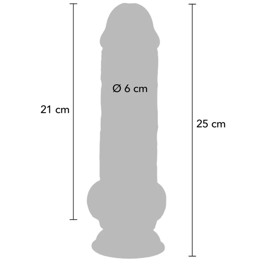 GET REAL - PENE REALISTICO DELUXE CON TESTICOLI EXTRA SPESSI 25 CM - immagine 4